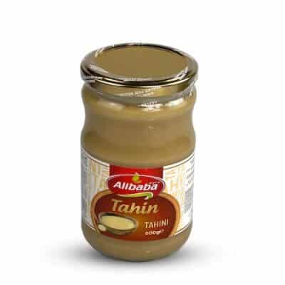 pot de tahin ALIBABA 600 g pâte de sésame onctueuse utilisée en cuisine orientale et méditerranéenne