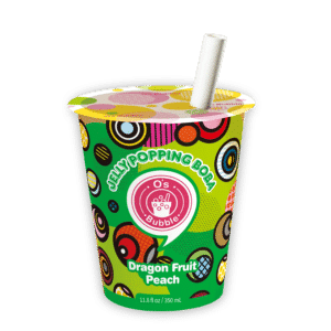 bouteille de bubble tea saveur grenade-pomme 350ml marque O'S BUBBLE