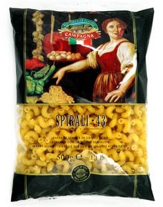 Pâtes spirale 500 g Campagna idéales pour salades et plats en sauce
