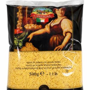 Pâtes Stelline “petites étoiles” CAMPAGNA 500g : idéales pour soupes et recettes familiales. Texture fine et cuisson rapide pour un résultat savoureux.