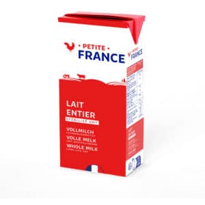 Lait UHT entier PETITE FRANCE 1 L, lait longue conservation pour consommation quotidienne.