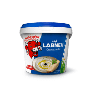 Labneh LA VACHE QUI RIT 1 kg, fromage frais crémeux de style yaourt égoutté.