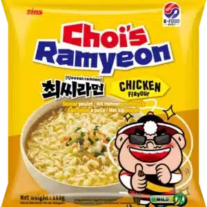 Ramen poulet halal CHOI’S RAMYEON 113 g, nouilles instantanées saveur poulet.