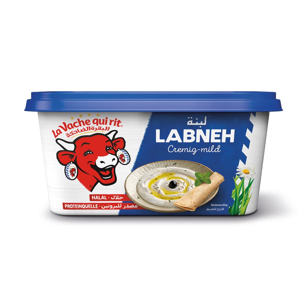 Labneh La Vache qui rit 500 g, fromage frais crémeux type yaourt égoutté.